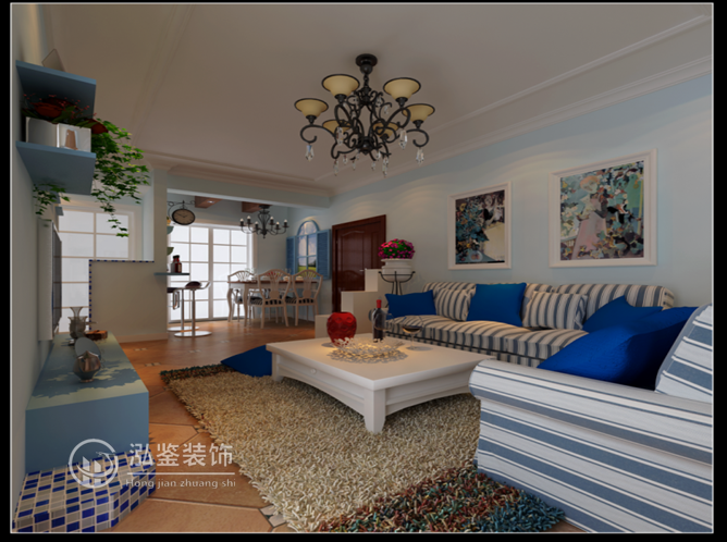 兩室兩廳地中海裝修設(shè)計