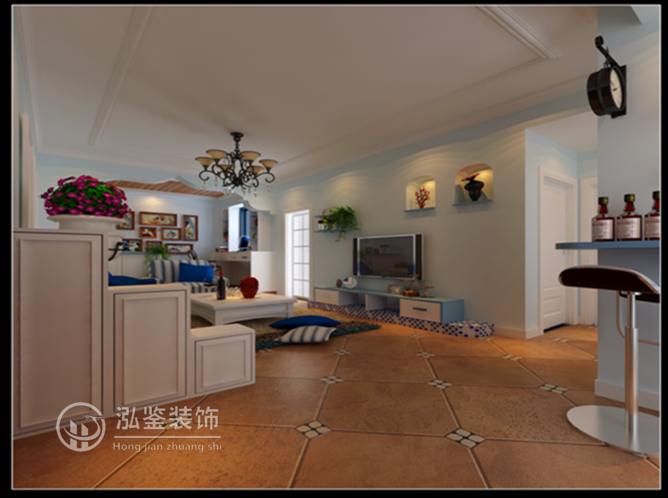 兩室兩廳地中海裝修設(shè)計