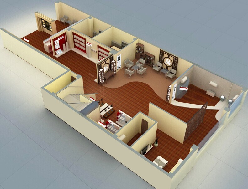 格力空調(diào)展廳裝修效果圖-電器賣(mài)場(chǎng)裝修效果圖