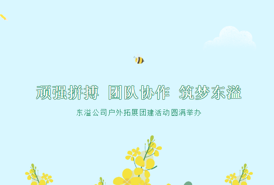 頑強(qiáng)拼搏 團(tuán)隊(duì)協(xié)作 筑夢(mèng)東溢 --東溢公司戶(hù)外拓展團(tuán)建活動(dòng)圓滿(mǎn)舉辦