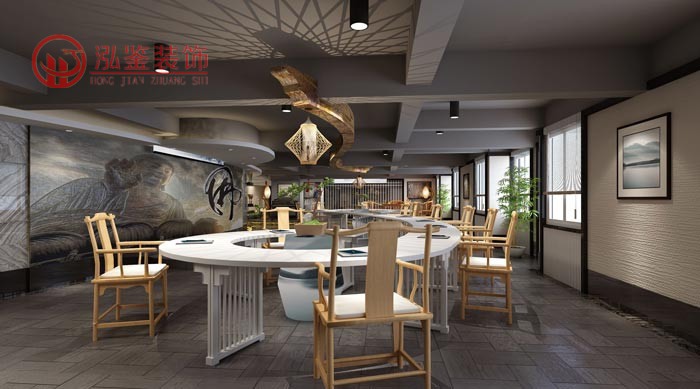 新中式禪意辦公室裝修設(shè)計(jì)案例